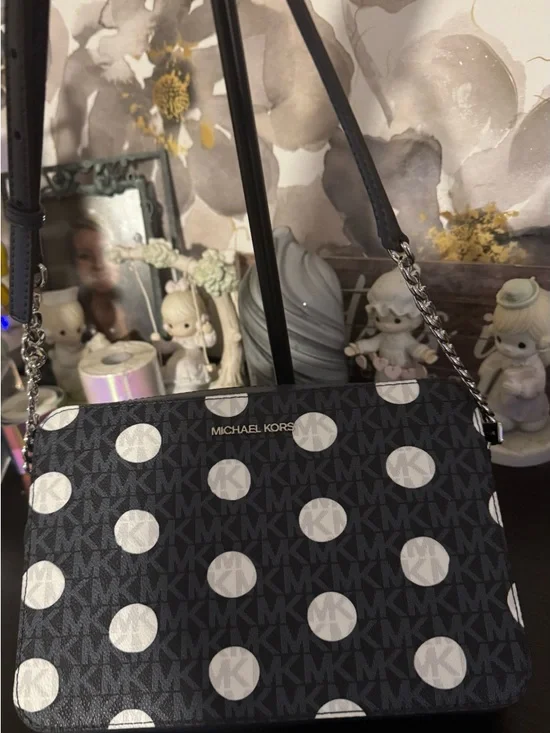 Michael Kors Black Polka Dot Crossbody Bag - Picture 2 of 3